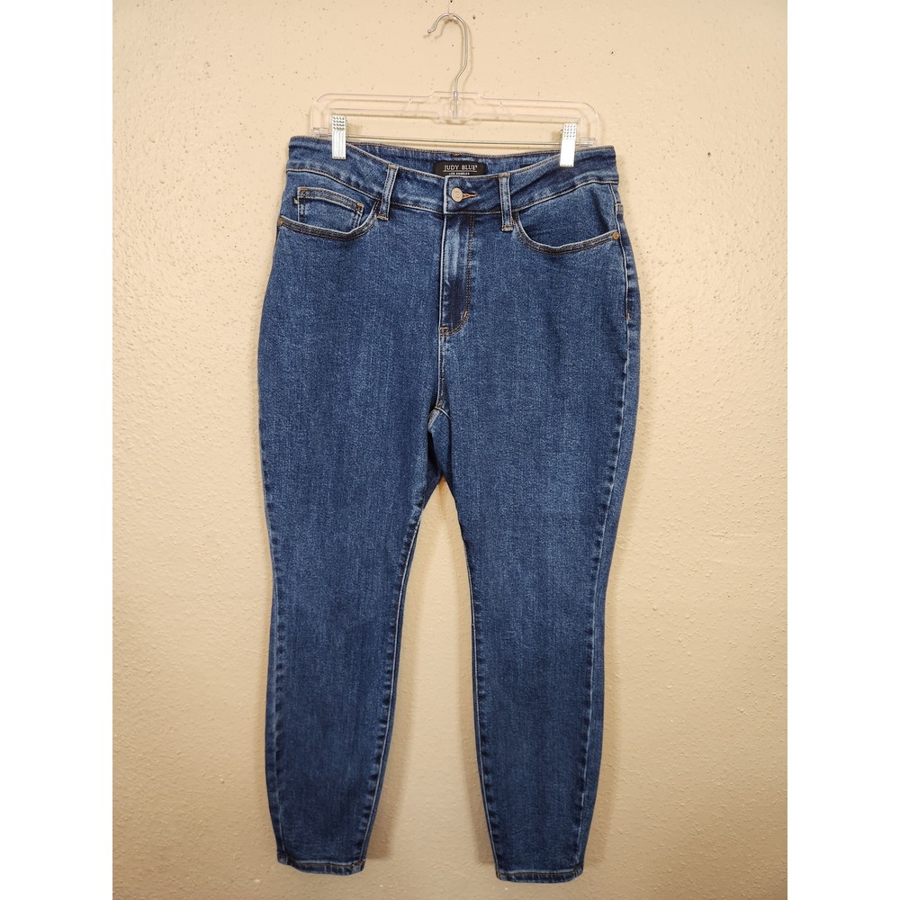 Judy‎ Blue Skinny Jeans High Waist Dark Wash Denim Comfort Stretch 14W